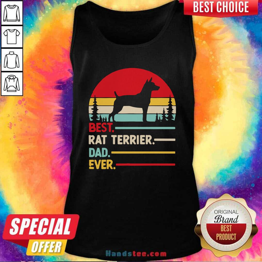 Awesome Rat Terrier Best Dad Ever Dog Tank Top - Design by handstee.com