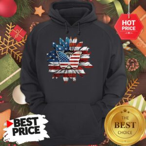 Butterfly And Flag Sunflower America Hoodie