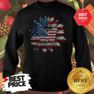Butterfly And Flag Sunflower America Sweatshirt