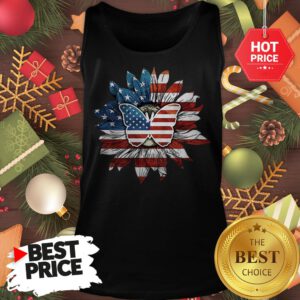 Butterfly And Flag Sunflower America Tank Top