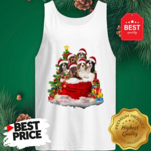 Cavalier King Charles Spaniel Santa Claus Christmas Tank Top