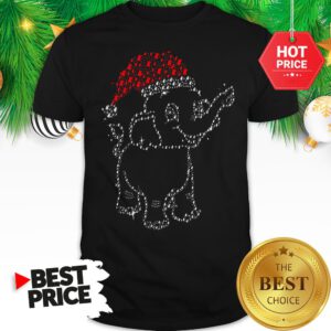 Elephant Christmas Lights Merry Christmas Santa Shirt