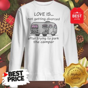 Funny Love Is Not Getting Divorced After Trying To Park The Camper Version Sweatshirt