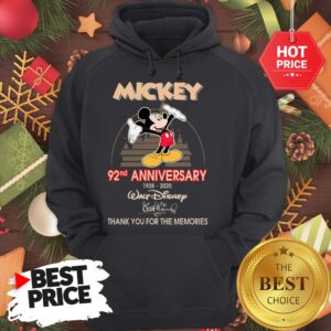 Mickey 92nd Anniversary 1928-2020 Thank You for The Memories Hoodie