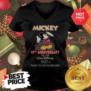 Mickey 92nd Anniversary 1928-2020 Thank You for The Memories V-Neck