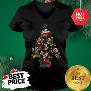 Mickey Mouse Christmas Tree V-Neck