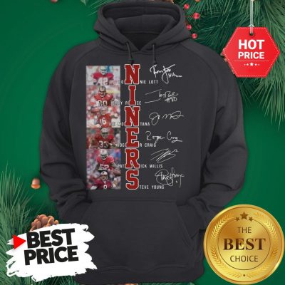 Niners Signatures Ronnie Lott Jerry Rice San Francisco 49ers Hoodie