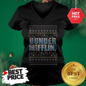 Offcial Dunder Mifflin Christmas V-Neck