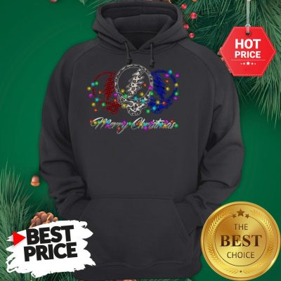 Official Grateful Dead Leopard Buffalo Plaid Merry Christmas Hoodie
