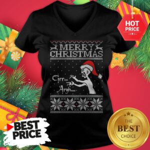 Official Merry Christmas Mutant Enemy Grr Argh V-Neck