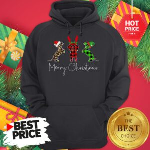 Ofiicial Three Dog Santa Merry Christmas Hoodie