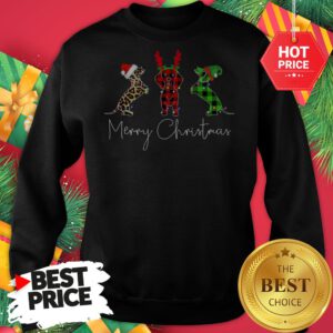 Ofiicial Three Dog Santa Merry Christmas Sweatshirt