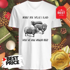 Really Sorry For What I Said When We Were Working Sheep V-Neck