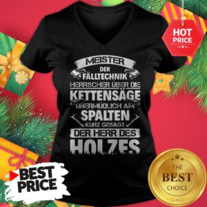 Spalten Kurz Gesagt Der Herr Des Holzes V-Neck