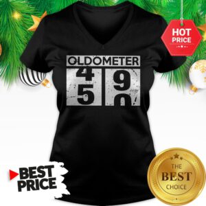 50th Birthday Oldmeter 49 50 Funny V-neck