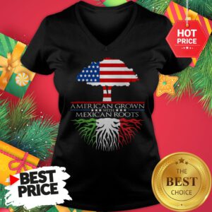 American Grown with Mexican Roots V-Neck