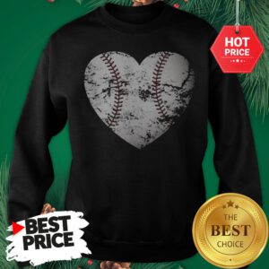 Baseball Heart Distressed Gift For Baseball Mom Sweatshirt