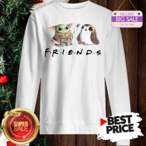 Funny Baby Yoda Frog And Penguin Friends Sweatshirt