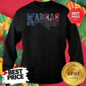 Kansas City Missouri Black Silhouette Skyline Art Sweatshirt