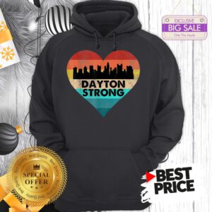Lovely Love Dayton Strong Ohio Heart Vintage Hoodie