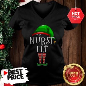 Nice Cute The Nurse ELF Christmas V-Neck