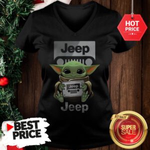 Official Baby Yoda Hug Jeep V-Neck