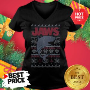 Official Blizzard Bay Shark Ugly Christmas V-Neck