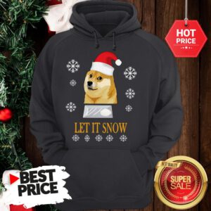 Official Cute Santa Doge Let It Snow Christmas Hoodie