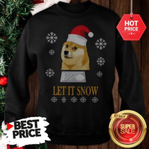 Official Cute Santa Doge Let It Snow Christmas Sweatshirt