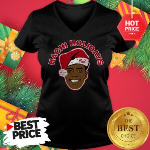 Official Hachi Holiday Funny V-neck