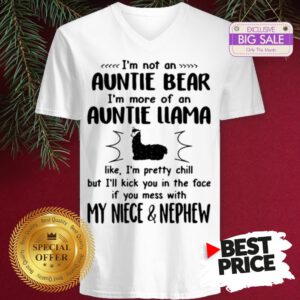 Official Hot I’m Not An Auntie Bear I’m More Of An Auntie Llama V-Neck