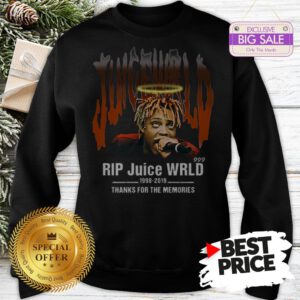 Official Hot Rip Juice WRLD 1998 2019 Thanks For The Memories Sweatshirt