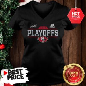 Official Hot San Francisco 49ers 2019 100 NFL Playoffs V-Neck