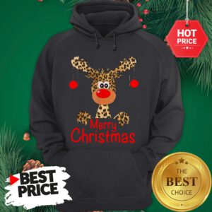 Official Leopard Reindeer Merry Christmas Funny Hoodie