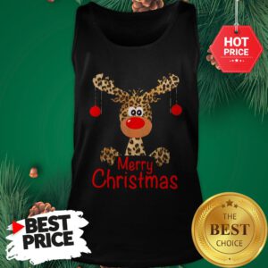 Official Leopard Reindeer Merry Christmas Funny Tank Top