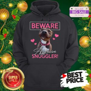 Official Like Pitbull Beware Aggressive Snuggler Hoodie