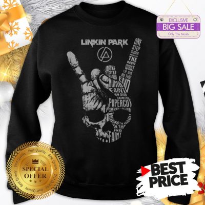 Official Like Top Linkin Park Rock Sign Skull Sweatshirt
