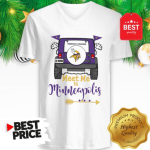Official Minnesota Vikings Go Vikings Meet Me In Minneapolis Car V-Neck
