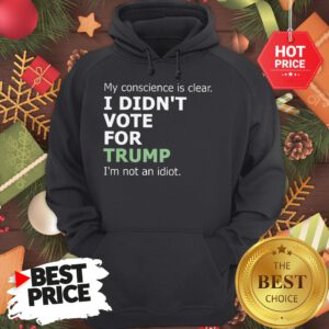 Official My Conscience Is Clear I Didn't Vote For Trump I'm Not An Idiot Hoodie