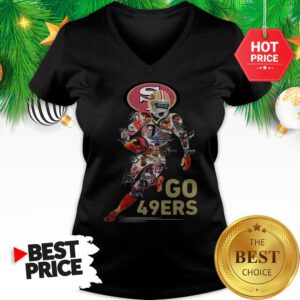 Official San Francisco 49ers Go 49ers Signatures A Good V-Neck