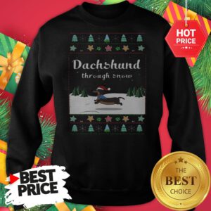 Official Santa Dachshund Through Snow Ugly Christmas Sweatshirt