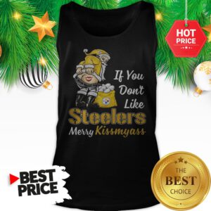 Official Santa If You Don’t Like Pittsburgh Steelers Merry Kissmyass Tank Top