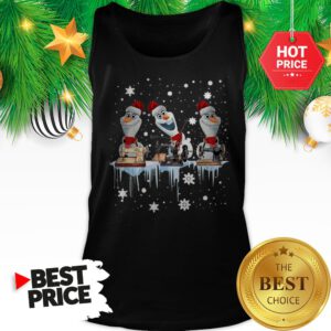 Official Santa Olaf Sewing Christmas Tank Top