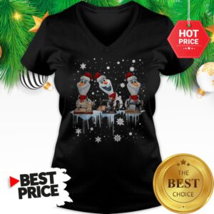 Official Santa Olaf Sewing Christmas V-Neck