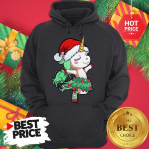 Official Santa Unicorn Christmas Tree Dance A Wonderful Hoodie