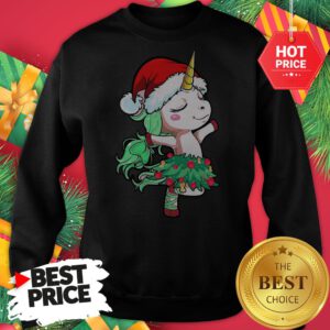 Official Santa Unicorn Christmas Tree Dance A Wonderful Sweatshirt