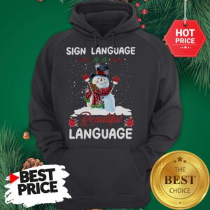 Official Sign Language Is A Beautiful Language Hoodie