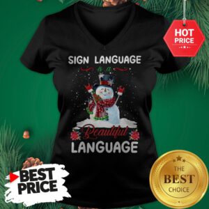 Official Sign Language Is A Beautiful Language V-Neck