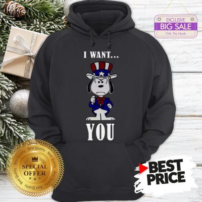 Official Snoopy American Flag I Want You Hoodie