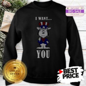 Official Snoopy American Flag I Want You Sweatshirt